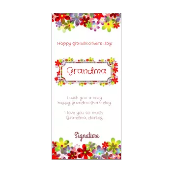 card grandmother party flower red 