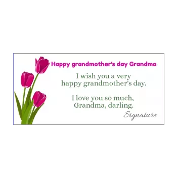 card grandmother party flower red rose 