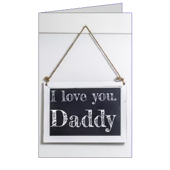 Card Dad Party Slate White template