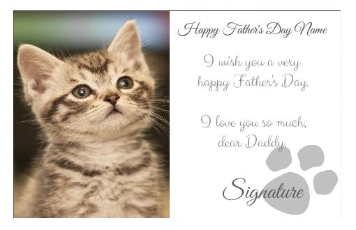 Card Dad Party Cat Brown free template