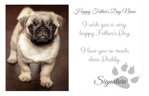 Card Dad Party Dog Brown free template