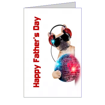 Funny Card Dad Party Dog template