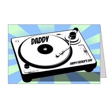 Card Dad Party Blue Green template