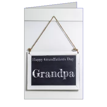 Card Grandfather Party Black Slate template