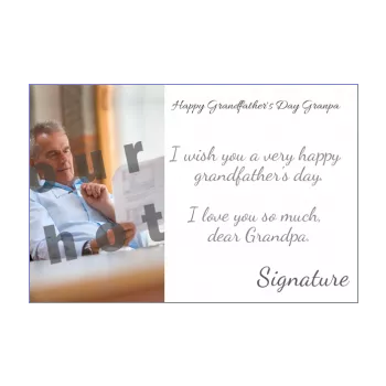 card grandfather party elegant white 