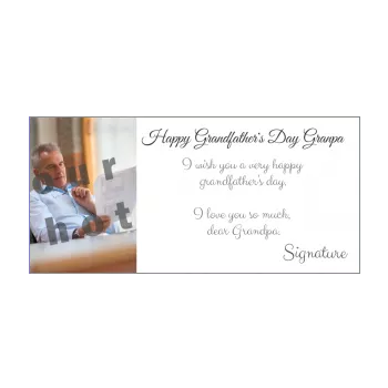 card grandfather party elegant white 