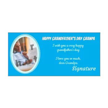 card grandfather party blue 