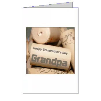 Card Grandfather Party Brown Red template
