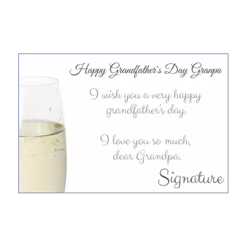 card grandfather champagne party elegant alcohol 