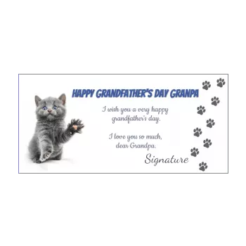 card grandfather party cat grey 