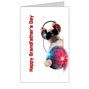 Funny Card Grandfather Party Dog template