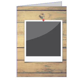 Card Wishes Party Brown First with photo template
