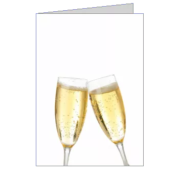 Card Wishes Champagne Party Elegant virtual