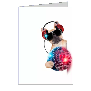 Funny Card Wishes Party Dog template