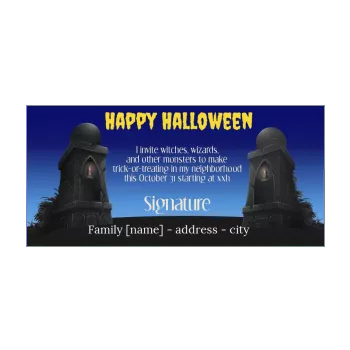 happy card invitation halloween black blue sky 