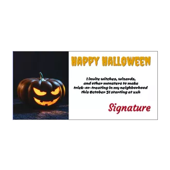 happy card invitation halloween black orange pumpkin 