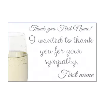 card thanks champagne thank you 