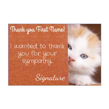 card thanks cat brown thank you 