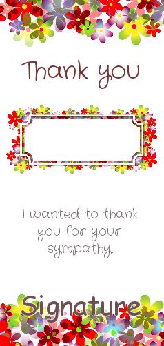 Card Thanks Flower Red Thank template