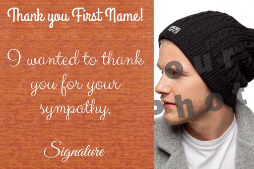 Card Thanks Brown Thank You with photo template