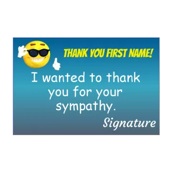 card thanks blue smiley thank you yellow 