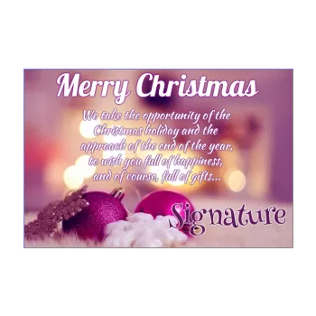 happy card wishes christmas ball mauve 