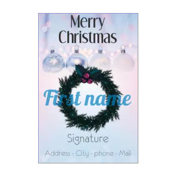 happy card wishes christmas blue fir rose 