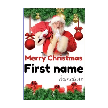 happy card wishes gift christmas fir santa claus 