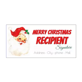 happy card wishes christmas envelope red santa claus 