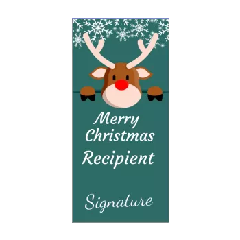 happy card wishes christmas reindeer drawing envelope green animals 