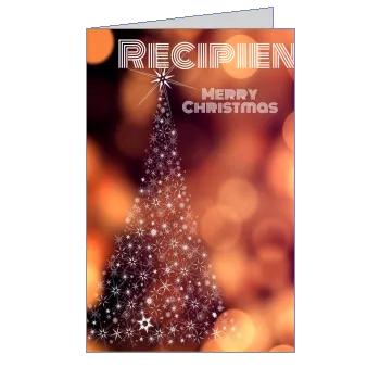 Happy Card Wishes Christmas Fir template
