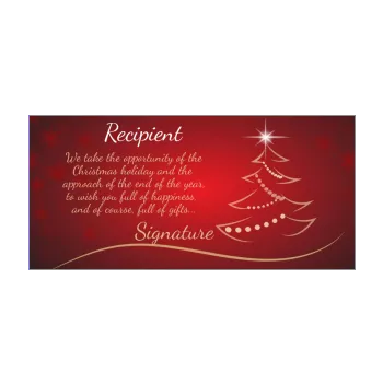 happy card wishes christmas envelope fir red yellow 