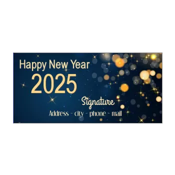 card wishes best new year blue orange star 