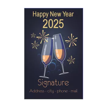 card wishes best new year champagne blue alcohol 