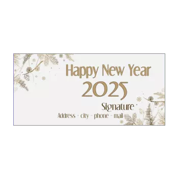 card wishes best new year brown fir grey 