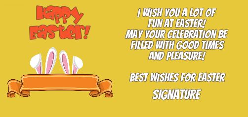 Card Wishes Easter Party Rabbit template