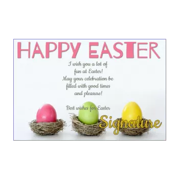 card wishes easter party egg green red yellow 