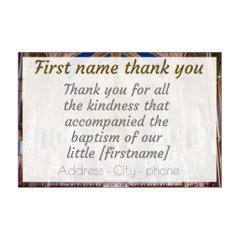 card thanks baptism church thank you 