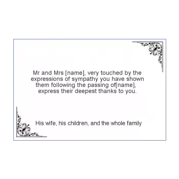 card thanks death condolences elegant thank you white 