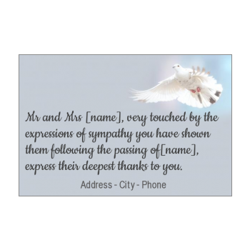 Funeral Thank You Cards free template - printable