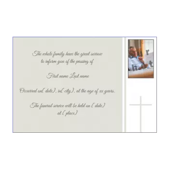 announcement death brown cross 