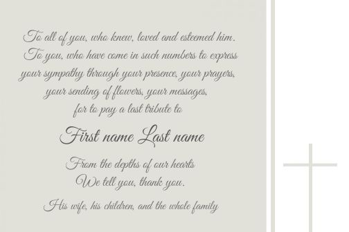 Card Thanks Death Condolences Brown virtual free