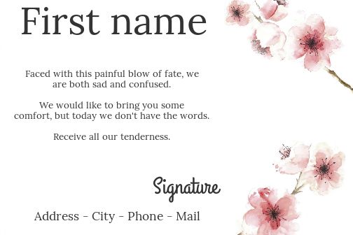 Card Condolences Drawing Flower Rose virtual free