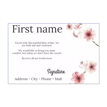 card condolences drawing flower rose 