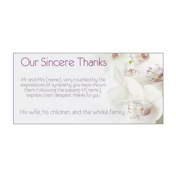 card thanks death condolences flower thank you white 