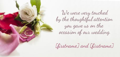 Wedding Card Thanks Ring Flower free template