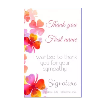 card thanks drawing flower mauve rose thank you 