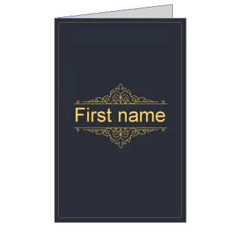 Card Thanks Elegant Grey Orange template