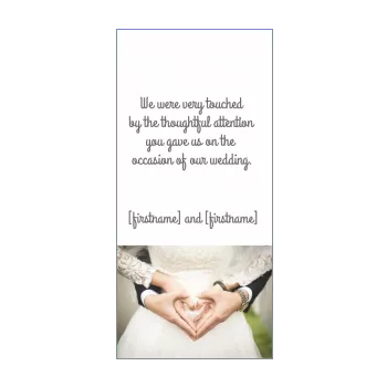 wedding card thanks heart hand thank you 