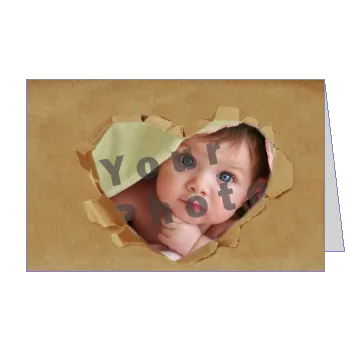 Card Cardboard Thanks Birth Baby with photo template